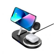 Зарядний пристрій Armorstandart Wireless Charging H102 3 in 1 Magnetic Black (ARM78103) Зарядний пристрій Armorstandart Wireless Charging H102 3 in 1 Magnetic Black (ARM78103) - Фото