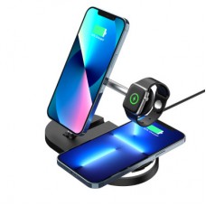 Зарядний пристрій Armorstandart Wireless Charging H102 3 in 1 Magnetic Black (ARM78103) Зарядний пристрій Armorstandart Wireless Charging H102 3 in 1 Magnetic Black (ARM78103) - Фото
