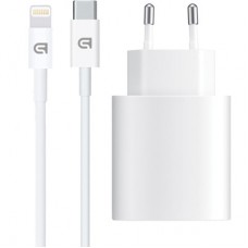 Зарядное устройство Armorstandart AMHJ83 20W USB-C White + cable USB-C to Lightning (ARM77724)