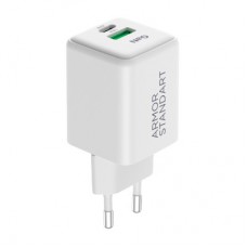 Зарядное устройство Armorstandart AR371 30W GaN Type-C + USB White (ARM77549)
