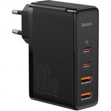 Зарядное устройство Baseus 2xUSB 100W GaN (2xUSB-C+2xUSB-A) black (CCGAN2P-L01)