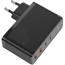 Зарядное устройство Baseus 2xUSB 100W GaN (2xUSB-C+2xUSB-A) black (CCGAN2P-L01) - Фото