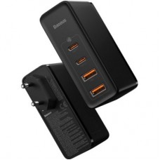 Зарядное устройство Baseus 2xUSB 100W GaN (2xUSB-C+2xUSB-A) black (CCGAN2P-L01) - Фото