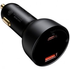 Зарядний пристрій Baseus Superme Digital Display PPS Dual Quick Charger Car Charger black (TZCCZX-01) - Фото