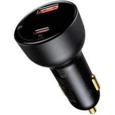 Зарядний пристрій Baseus Superme Digital Display PPS Dual Quick Charger Car Charger black (TZCCZX-01) - Фото