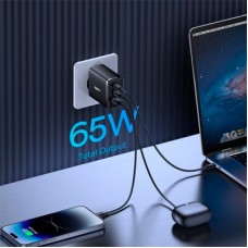 Зарядний пристрій Baseus Cube Pro Fast Charger 2C+U 65 W black (P10152301113-00) - Фото