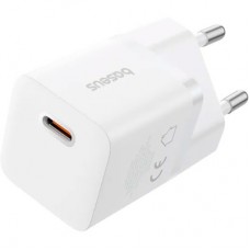 Зарядний пристрій Baseus GaN5 Fast Charger USB-C 25 W + Cable Type-C 100 W white (P10110909213-01) - Фото