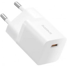 Зарядний пристрій Baseus GaN5 Fast Charger USB-C 25 W + Cable Type-C 100 W white (P10110909213-01) - Фото