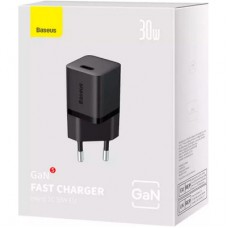 Зарядний пристрій Baseus GaN5 Fast Charger USB-C 30 W black (CCGN070401) - Фото
