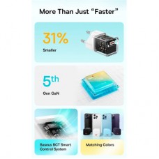 Зарядний пристрій Baseus GaN5 Fast Charger USB-C 30 W black (CCGN070401) - Фото