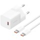 Зарядное устройство Baseus GaN5 Fast Charger USB-C 30W + Cable 1.0m Type-C 100W white (P10110902213-00)