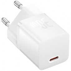 Зарядний пристрій Baseus GaN5 Fast Charger USB-C 30 W + Cable 1.0m Type-C 100 W white (P10110902213-00) - Фото