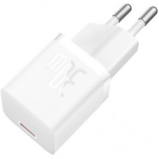 Зарядний пристрій Baseus GaN5 Fast Charger USB-C 30 W + Cable 1.0m Type-C 100 W white (P10110902213-00) - Фото