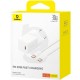 Зарядное устройство Baseus GaN5 Fast Charger USB-C 30W + Cable 1.0m Type-C 100W white (P10110902213-00)