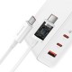 Зарядное устройство Baseus GaN5 Pro Fast Charger 2C+U 140W + Cable 1.0m Type-C 240W white (CCGP100202)