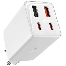 Зарядний пристрій Baseus GaN6 Pro Fast Charger 2C+2U 65 W + Cable 1.0m Type-C 100 W white (P10162701213-00) - Фото