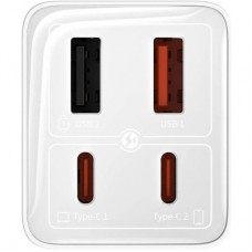 Зарядний пристрій Baseus GaN6 Pro Fast Charger 2C+2U 65 W + Cable 1.0m Type-C 100 W white (P10162701213-00) - Фото
