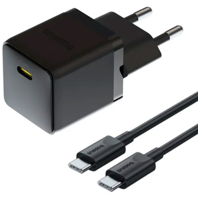 Зарядное устройство Baseus Palm Fast Charger 1C 20W + Cable 1.0m Type-C 60W black (P10111602113-01)