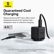 Зарядний пристрій Baseus Palm Fast Charger 1C 20 W + Cable 1.0m Type-C 60 W black (P10111602113-01) - Фото