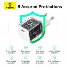 Зарядний пристрій Baseus Palm Fast Charger 1C 20 W + Cable 1.0m Type-C 60 W white (P10111602213-01) - Фото