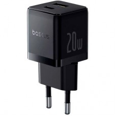 Зарядний пристрій Baseus Palm Fast Charger C+U 20 W black (P10111608113-00) - Фото