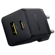 Зарядний пристрій Baseus Palm Fast Charger C+U 30 W cluster black (P1011160A113-00) - Фото
