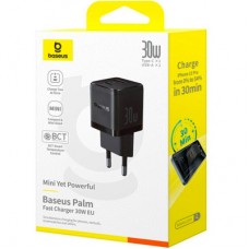 Зарядний пристрій Baseus Palm Fast Charger C+U 30 W cluster black (P1011160A113-00) - Фото
