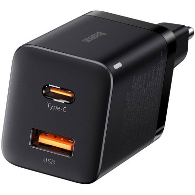 Зарядний пристрій Baseus Super Si Pro Quick Charger C+U 30 W black (CCSUPP-E01)