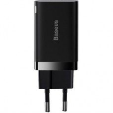 Зарядний пристрій Baseus Super Si Pro Quick Charger C+U 30 W black (CCSUPP-E01) - Фото
