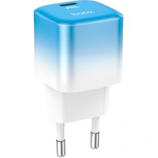 Зарядний пристрій HOCO C101A USB-C PD20W Ice Blue (6931474769374) - Фото
