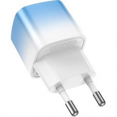 Зарядний пристрій HOCO C101A USB-C PD20W + cable USB-C to Lightning Ice Blue (6931474769381) - Фото