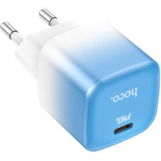 Зарядний пристрій HOCO C101A USB-C PD20W + cable USB-C to Lightning Ice Blue (6931474769381) - Фото
