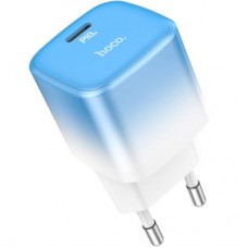 Зарядний пристрій HOCO C101A USB-C PD20W + cable USB-C to Lightning Ice Blue (6931474769381) - Фото