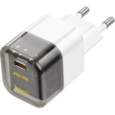 Зарядний пристрій HOCO C125A Transparent USB-C PD20W Transparent Black (6931474798336) - Фото