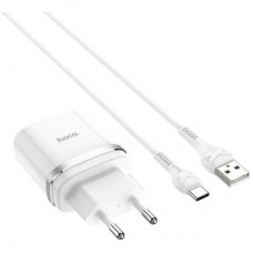 Зарядний пристрій HOCO C12Q Smart USB QC3.0 + cable USB to USB-C 18 White (6931474716309) - Фото