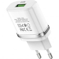 Зарядний пристрій HOCO C12Q Smart USB QC3.0 + cable USB to USB-C 18 White (6931474716309) - Фото