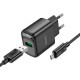 Зарядний пристрій HOCO C140A Smart USB QC3.0 + USB to cable Micro Black (6942007627801)