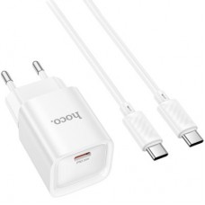 Зарядний пристрій HOCO C146A Charm USB-C PD20W + cable USB-C to USB-C White (6942007630269) - Фото