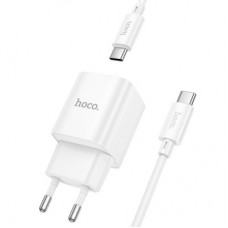 Зарядний пристрій HOCO C146A Charm USB-C PD20W + cable USB-C to USB-C White (6942007630269) - Фото