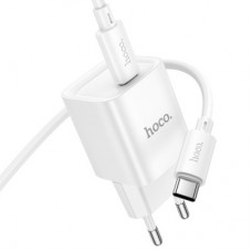 Зарядний пристрій HOCO C146A Charm USB-C PD20W + cable USB-C to USB-C White (6942007630269) - Фото