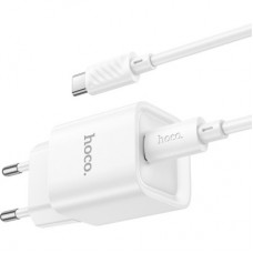 Зарядний пристрій HOCO C146A Charm USB-C PD20W + cable USB-C to USB-C White (6942007630269) - Фото