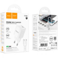Зарядний пристрій HOCO C146A Charm USB-C PD20W + cable USB-C to USB-C White (6942007630269) - Фото