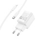 Зарядний пристрій HOCO C148A Charm USB-C PD30W + cable USB-C to Lightning White (6942007630313)