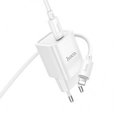 Зарядний пристрій HOCO C148A Charm USB-C PD30W + cable USB-C to Lightning White (6942007630313) - Фото
