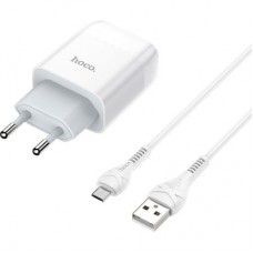 Зарядний пристрій HOCO C72A Glorious USB + cable Micro 10.5 W White (6931474713001) - Фото