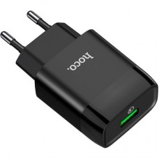 Зарядний пристрій HOCO C72Q Glorious USB QC3.0 18 W Black (6931474732507) - Фото