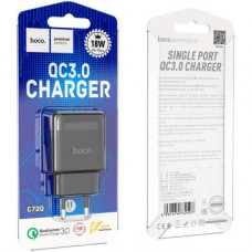 Зарядний пристрій HOCO C72Q Glorious USB QC3.0 18 W Black (6931474732507) - Фото