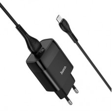 Зарядний пристрій HOCO C72Q Glorious USB QC3.0 + cable USB to Micro 5P 18 W Black (6931474732521) - Фото