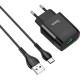 Зарядний пристрій HOCO C72Q Glorious USB QC3.0 + cable USB to USB-C 18 W Black (6931474732545)
