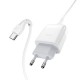 Зарядний пристрій HOCO C72Q Glorious USB QC3.0 + cable USB to USB-C 18 White (6931474732552)